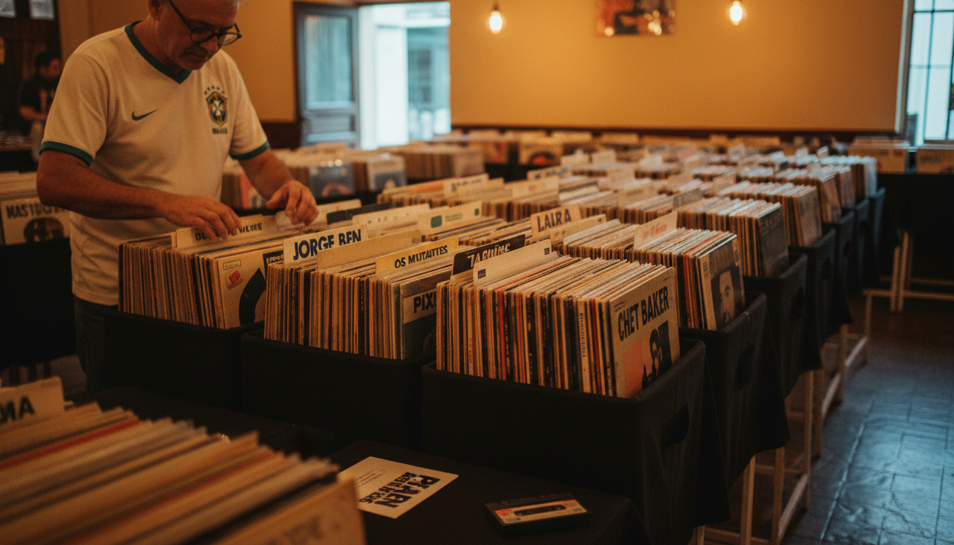 Feira de vinil no Ahú mistura discos raros e Copa do Mundo