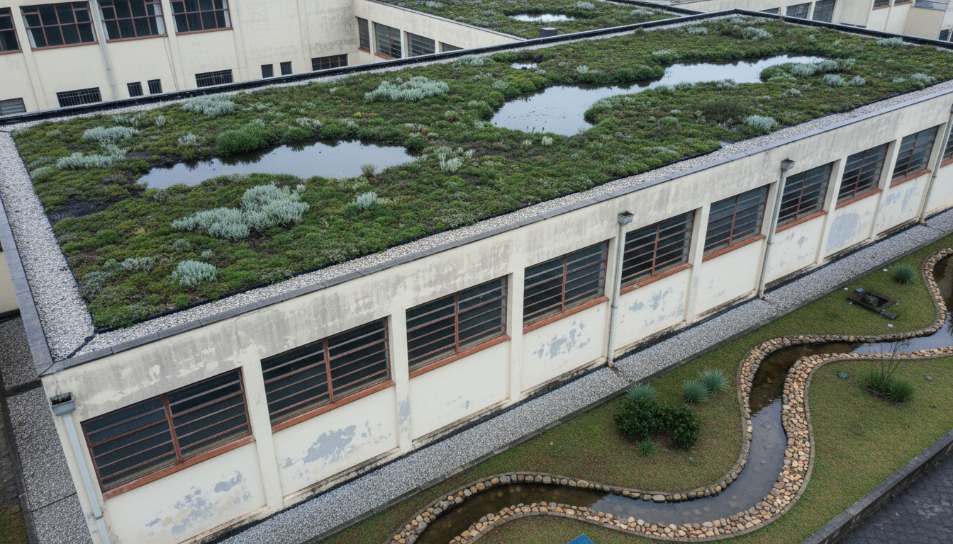 Escolas de Curitiba podem ganhar telhados verdes e jardins de chuva.