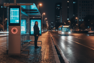 Curitiba inaugura pontos de ônibus com botão de emergência e videochamada. Projeto Abrigo Amigo já tem 53 mil atendimentos no Brasil. Entenda como funciona.
