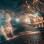 projeções de luz do Inverno Encantado Curitiba no Passeio Público