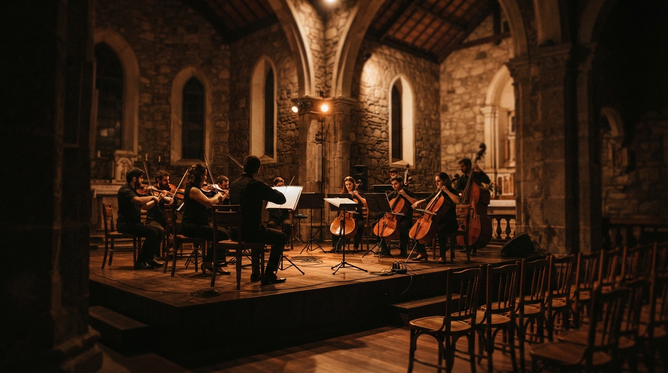 Orquestra de Câmara de Curitiba se apresenta na Capela Santa Maria com trilhas sonoras de cinema
