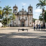 Prefeito entrega drones para nova patrulha aérea da Guarda Municipal de Curitiba na Praça Tiradentes