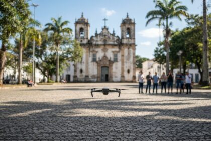 Prefeito entrega drones para nova patrulha aérea da Guarda Municipal de Curitiba na Praça Tiradentes