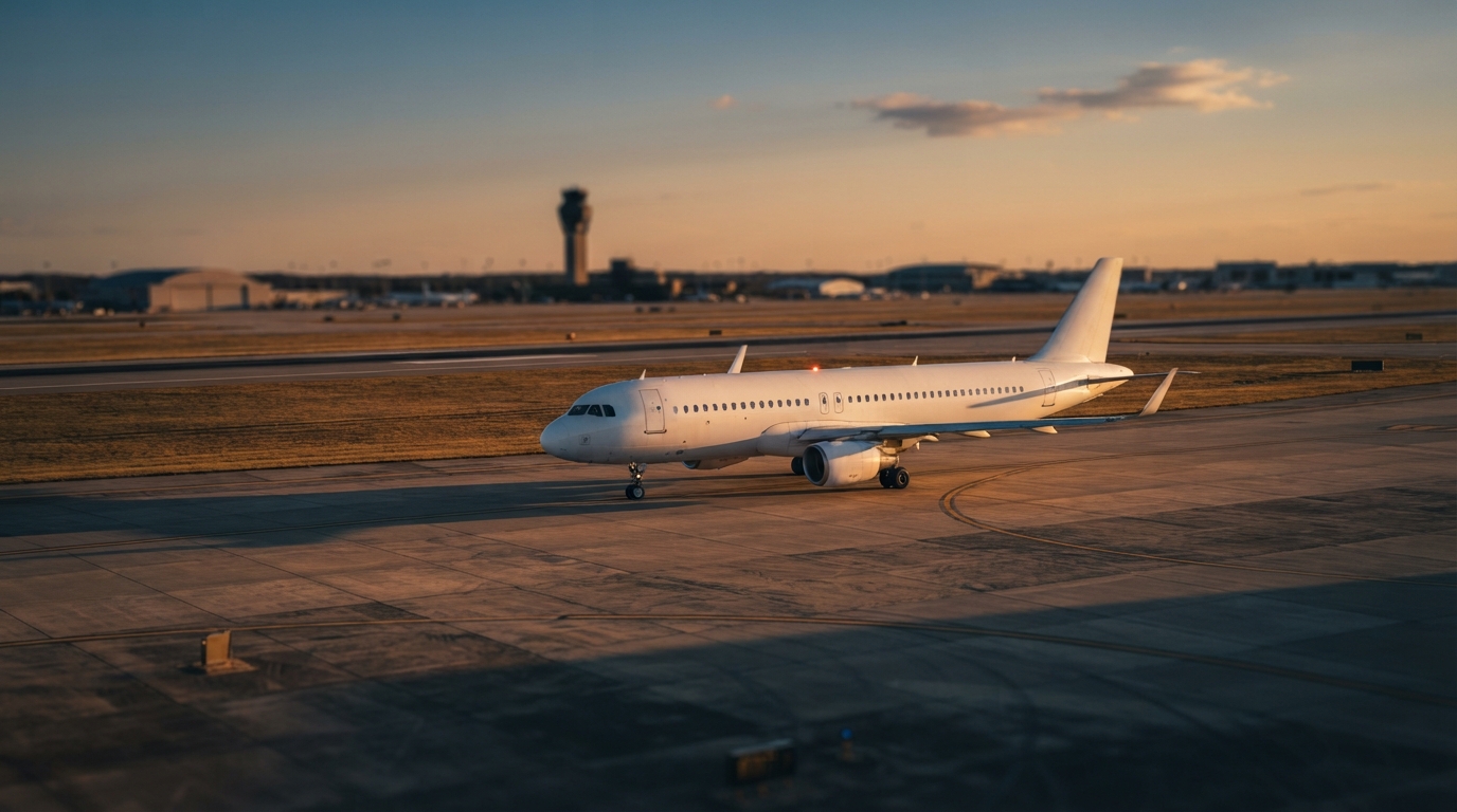 Avião pousa em pista que representa nova rota internacional para Curitiba