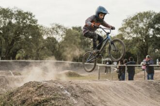 Pista de BMX no Parque Olímpico do Cajuru, em Curitiba
