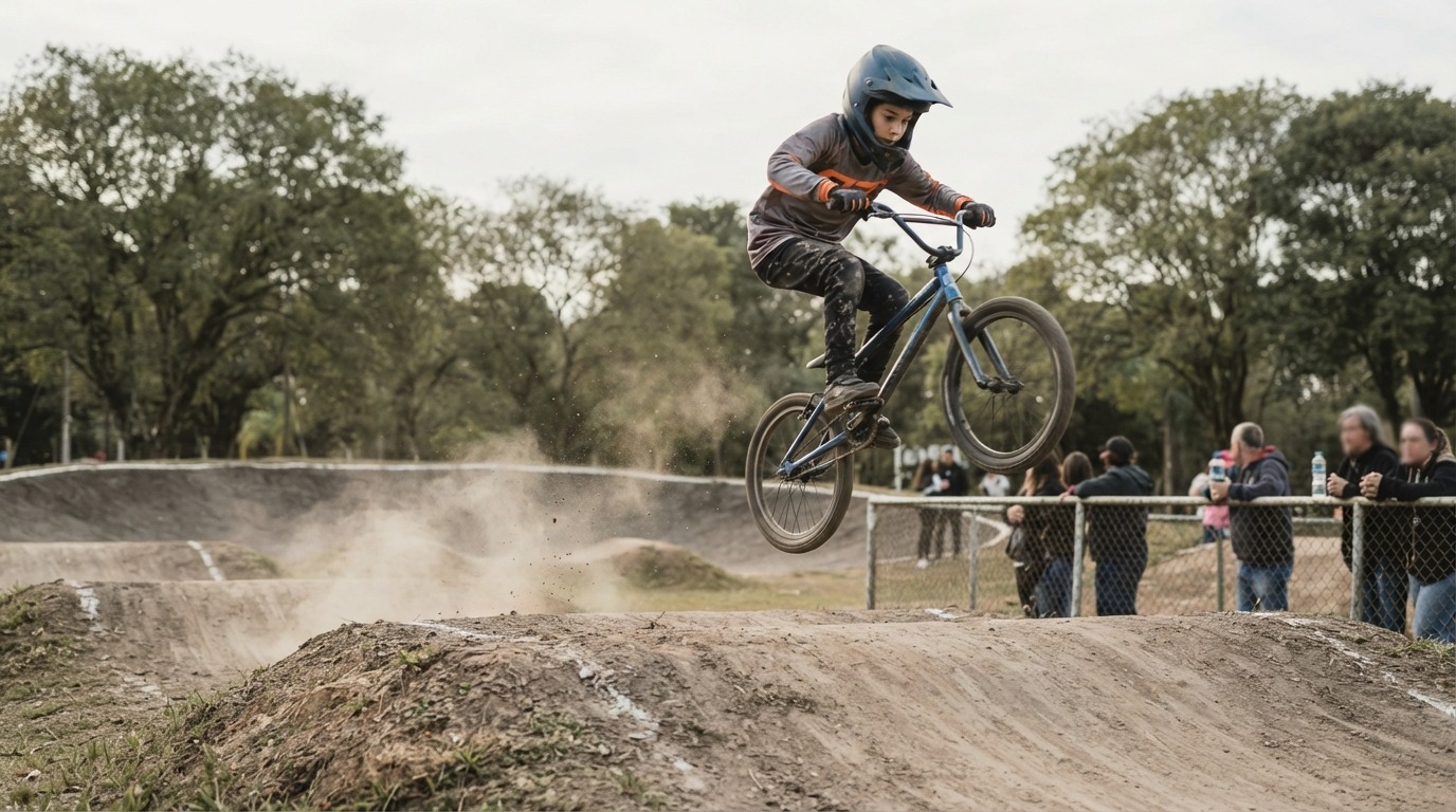 Pista de BMX no Parque Olímpico do Cajuru, em Curitiba